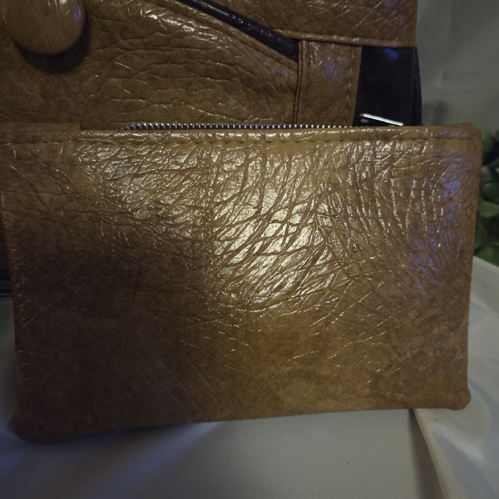 Langston’s House of Purses RARE Vintage Handmade Leather Bag Set wWallet & Pouch - Picture 6 of 14